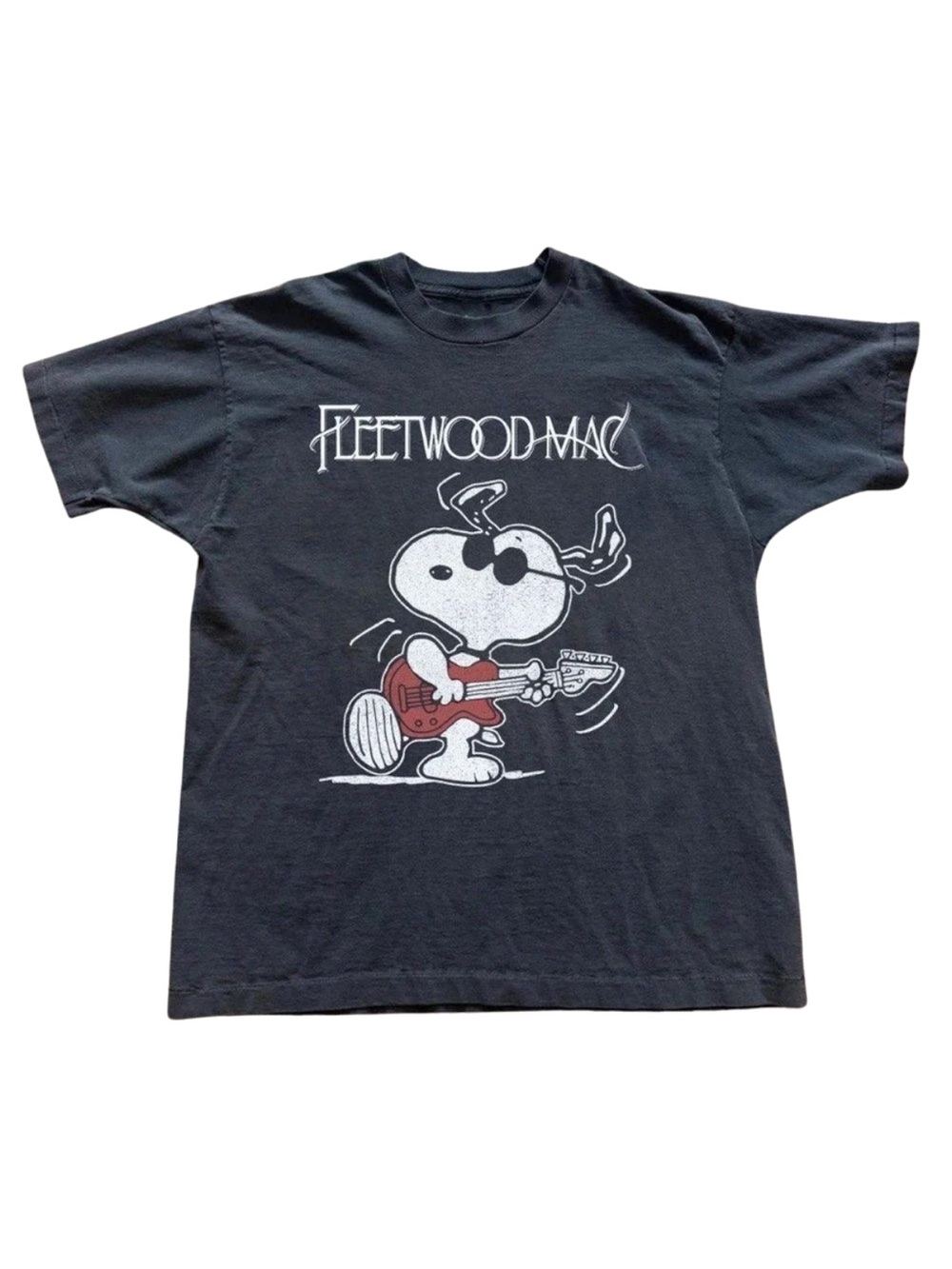 Gildan Black Snoopy Guitar Graphic Tee